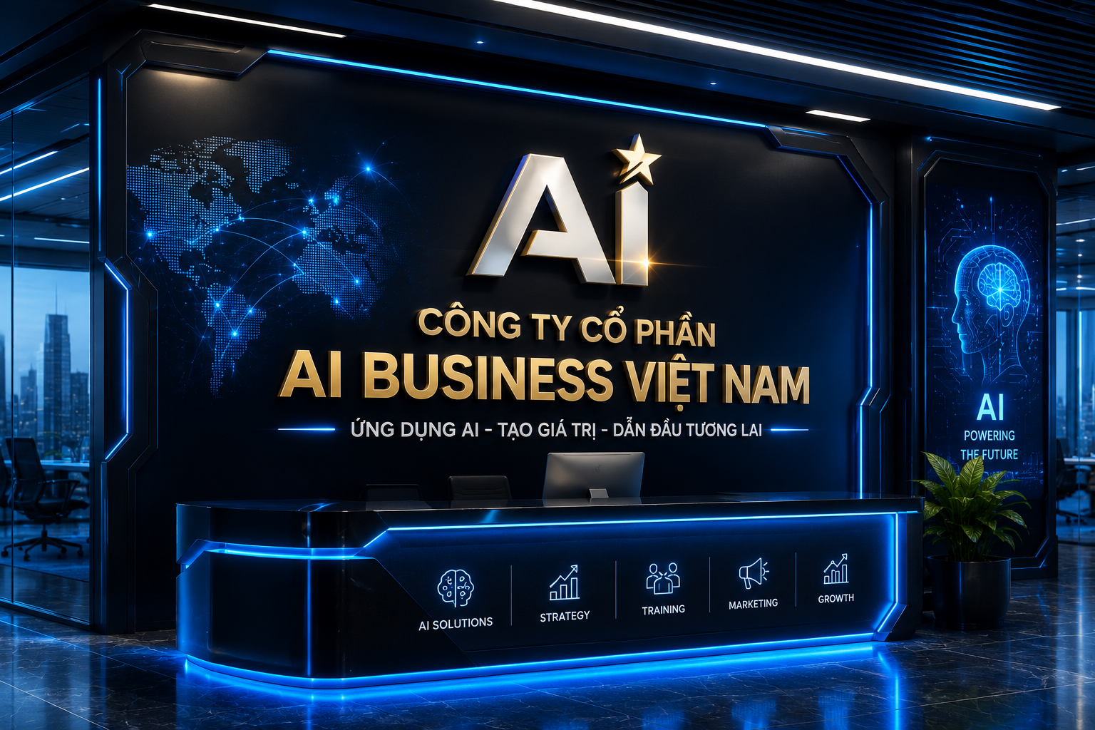 Không gian văn phòng hiện đại của Công ty Cổ phần AI Business Việt Nam